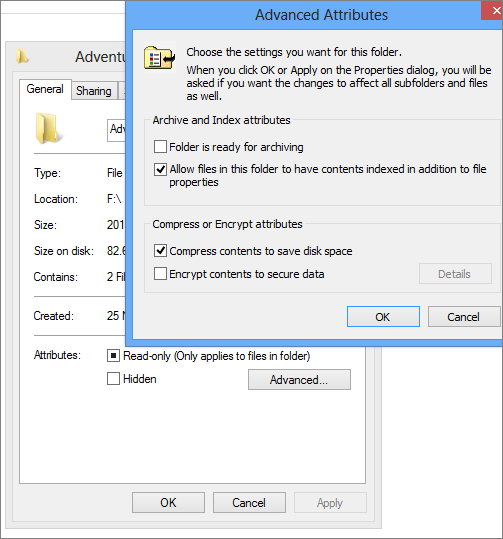 Advanced Properties of MDF file